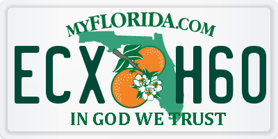 FL license plate ECXH60