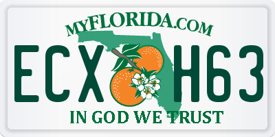FL license plate ECXH63