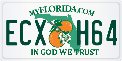 FL license plate ECXH64