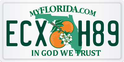 FL license plate ECXH89