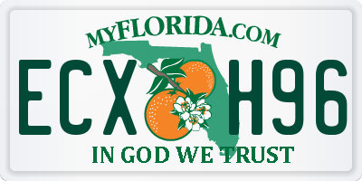 FL license plate ECXH96