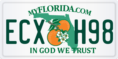 FL license plate ECXH98