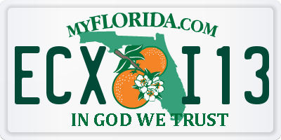FL license plate ECXI13