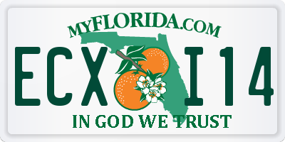 FL license plate ECXI14