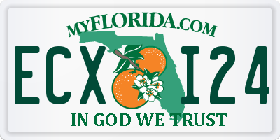 FL license plate ECXI24