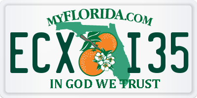 FL license plate ECXI35