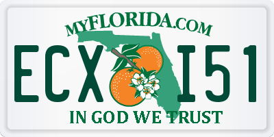 FL license plate ECXI51