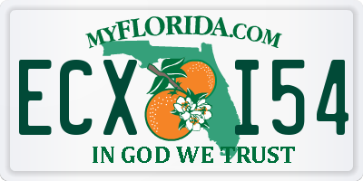 FL license plate ECXI54