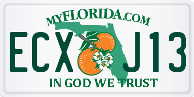 FL license plate ECXJ13