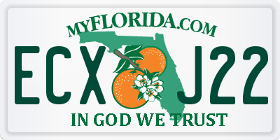 FL license plate ECXJ22