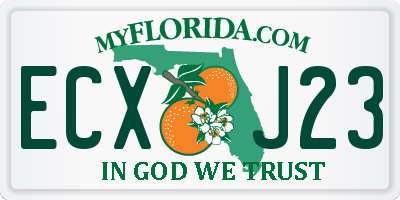 FL license plate ECXJ23