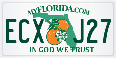 FL license plate ECXJ27