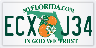 FL license plate ECXJ34
