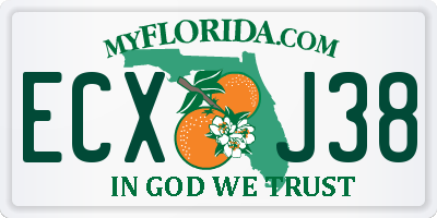 FL license plate ECXJ38