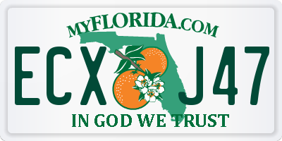 FL license plate ECXJ47