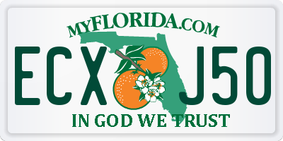 FL license plate ECXJ50