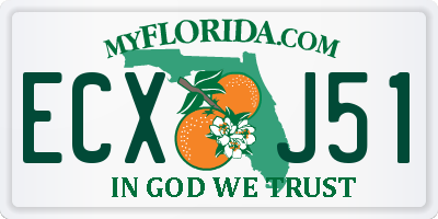 FL license plate ECXJ51