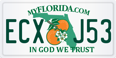 FL license plate ECXJ53