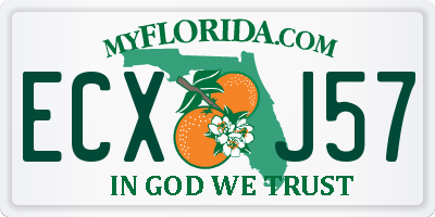 FL license plate ECXJ57
