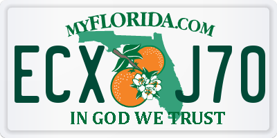 FL license plate ECXJ70