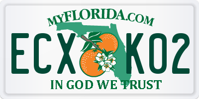 FL license plate ECXK02