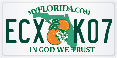 FL license plate ECXK07