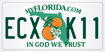 FL license plate ECXK11