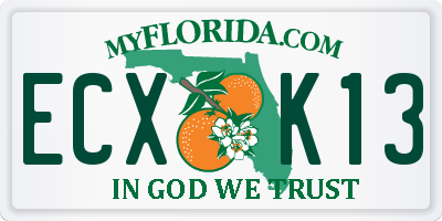 FL license plate ECXK13