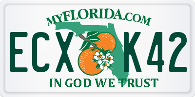 FL license plate ECXK42