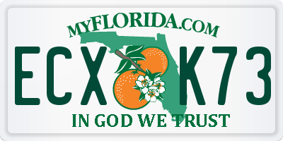 FL license plate ECXK73