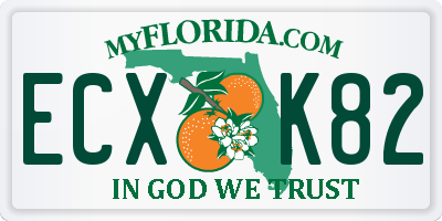 FL license plate ECXK82
