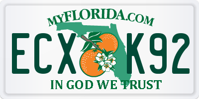 FL license plate ECXK92