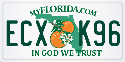 FL license plate ECXK96