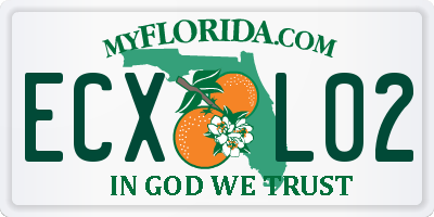 FL license plate ECXL02