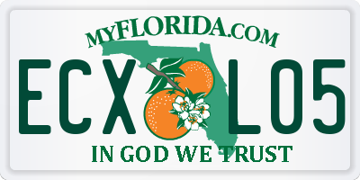 FL license plate ECXL05