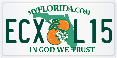 FL license plate ECXL15