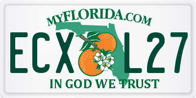 FL license plate ECXL27