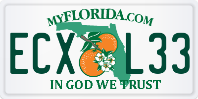 FL license plate ECXL33