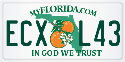 FL license plate ECXL43