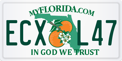 FL license plate ECXL47