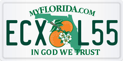 FL license plate ECXL55