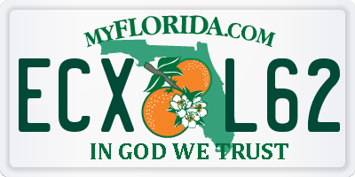FL license plate ECXL62