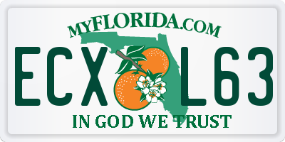 FL license plate ECXL63