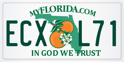 FL license plate ECXL71