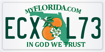 FL license plate ECXL73