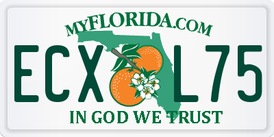FL license plate ECXL75