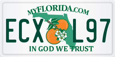 FL license plate ECXL97