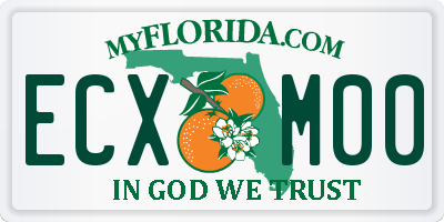 FL license plate ECXM00