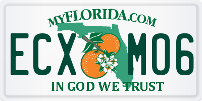 FL license plate ECXM06