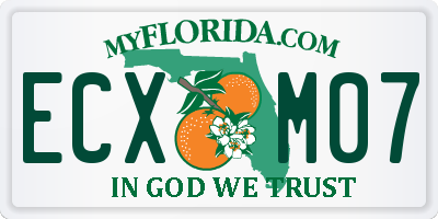 FL license plate ECXM07